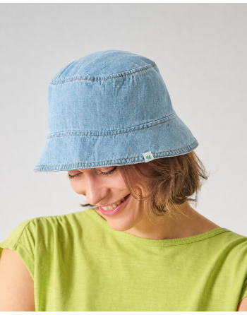 Denim Fischerhut aus Hanf & Biobaumwolle - aqua [c3540c516540a816f663bbebc5274f33]