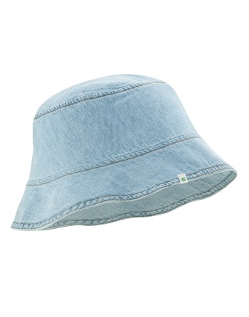 Denim Fischerhut aus Hanf & Biobaumwolle - aqua [059b470cabfa1a4832b1982acc12b93d]