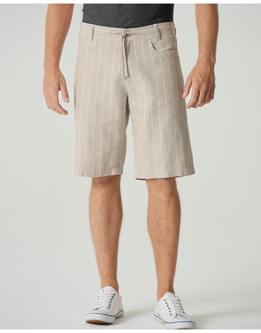 Gestreifte Herren-Shorts aus Hanf/Biobaumwolle - distel [ee894d275d88e41439e20f8118f1da9e]