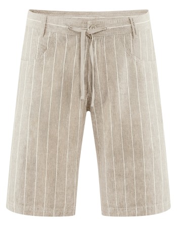 Gestreifte Herren-Shorts aus Hanf/Biobaumwolle - distel [1e60604f468df1ec39087e27a44922c5]