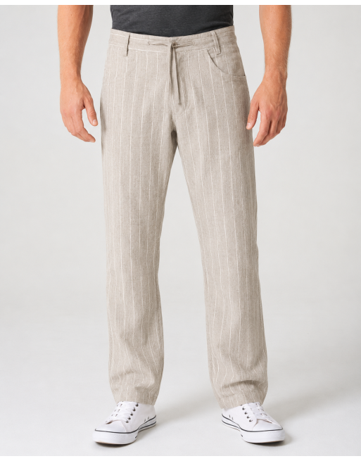 Gestreifte Männerhose aus Hanf/Biobaumwolle - distel [336dc4d30aeef30d134d51ca05864e49]