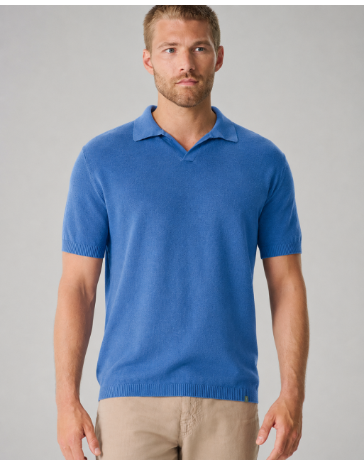 Edles Strick-Polo Hanf/Biobaumwolle Normal Fit - royal [c27cb8c3e1ffc7d19e314b9cbaf193f0]