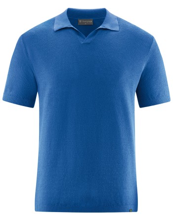 Edles Strick-Polo Hanf/Biobaumwolle Normal Fit - royal [e8eccae7e051c38b77831146bc66c6d1]