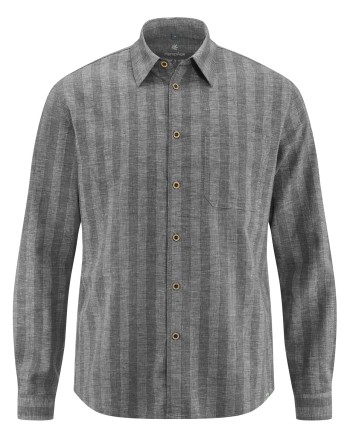 Freizeithemd mit Streifen Herren aus Hanf/Biobaumwolle - Casual Fit - melange [1cffdd349e33b61b0952be84fdff658a]