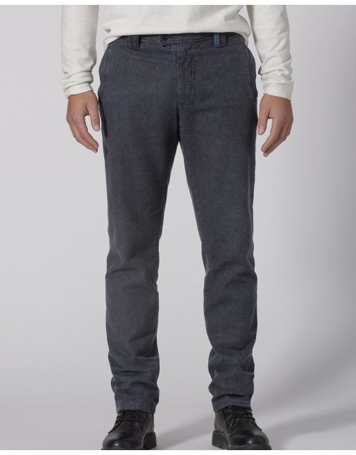 Chinohose mit dezentem Karomuster Hanf/Biobaumwolle - navy [758bb0537b8da78d4e6b0e313b4f38cc]