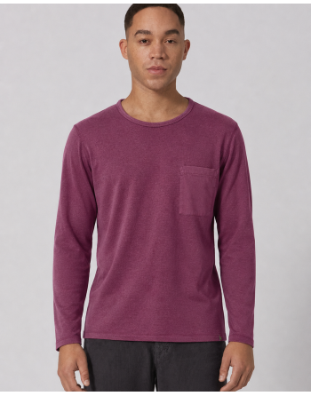 Langarmshirt mit Brusttasche aus Hanf/Biobaumwolle - Normal Fit - wine [39585198e24d51f0bc4bdd93444293db]