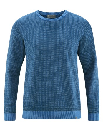 Zweifarbiger Strickpullover Hanf/Biobaumwolle Normal Fit - ocean-reef [37297951c707aead77f6260dc4e1c5de]