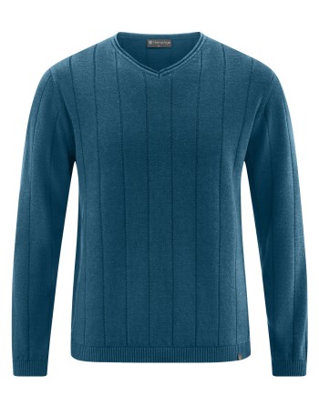 Gestreifter Strickpullover aus Hanf/Biobaumwolle - Normal Fit - reef [768438bf582227297495f95aef358d48]