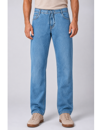 5-Pocket Hose mit geradem Bein aus Hanf/Biobaumwolle - uniblue [68e299241c4b2aa59369f211f79ae0c3]