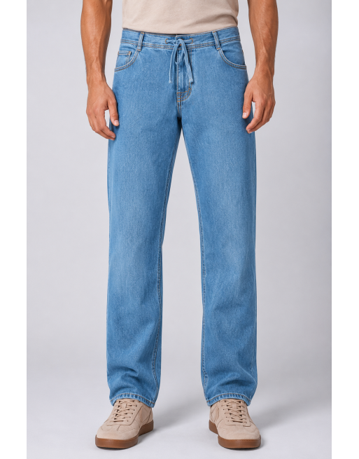 5-Pocket Hose mit geradem Bein aus Hanf/Biobaumwolle - uniblue [68e299241c4b2aa59369f211f79ae0c3]
