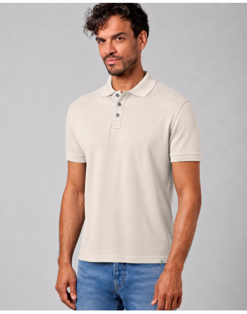 Poloshirt aus Piqué-Jersey aus Hanf/Biobaumwolle Normal Fit - distel [027528b0ef47641bd6bd7162a92eb430]