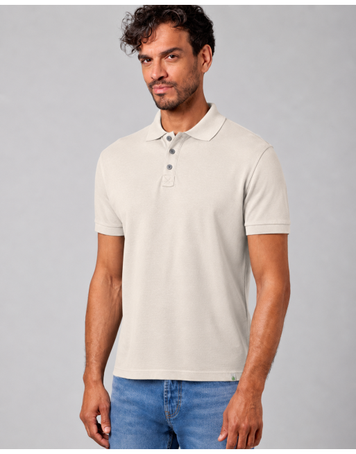 Poloshirt aus Piqué-Jersey aus Hanf/Biobaumwolle Normal Fit - distel [027528b0ef47641bd6bd7162a92eb430]