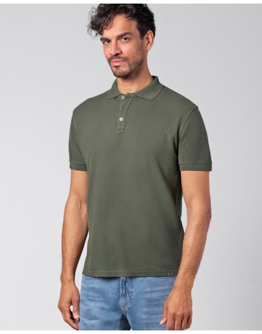 Poloshirt aus Piqué-Jersey aus Hanf/Biobaumwolle Normal Fit - moss [170cfbaa3daf2fb4cad5fcfd9dee3fc6]