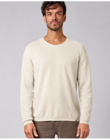 Strickpullover mit schmalen V-Ausschnitt aus Hanf/Biobaumwolle Normal Fit - nature [84903f0b8435a7563237b5e2c67b26c3]