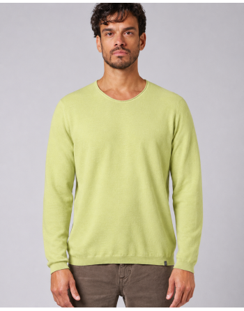Strickpullover mit schmalen V-Ausschnitt aus Hanf/Biobaumwolle Normal Fit - bamboo [d260a64dc68a19a38cb2b37be1d351bc]