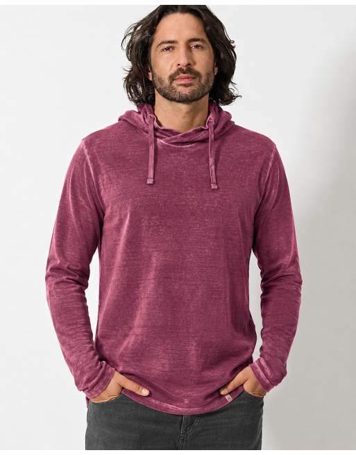 HempAge Herren Langarmshirt aus Hanf/Bio-Baumwolle – Normal Fit - wine [c12a0b9489330a75e2a735a885e2a626]