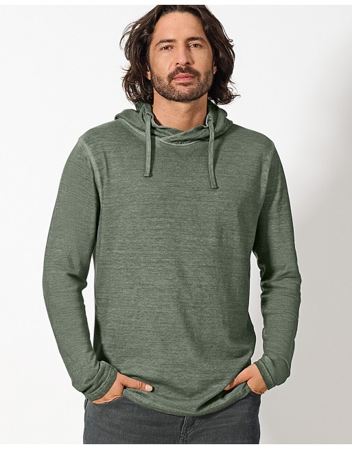 HempAge Herren Langarmshirt aus Hanf/Bio-Baumwolle – Normal Fit - moss [36358d440f8964799e8687d0d7c73b1d]