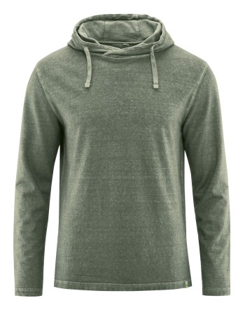 HempAge Herren Langarmshirt aus Hanf/Bio-Baumwolle – Normal Fit - moss [8ef68b1861f48ce661731e687a91ce3a]