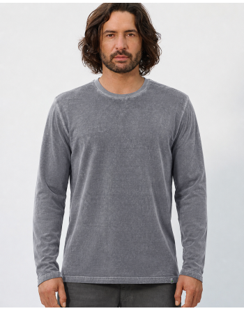 Langarmshirt im Used Look mit Wascheffekten Hanf/Biobaumwolle Normal Fit - shale [3174403ddc3ae980563171dd83af737e]
