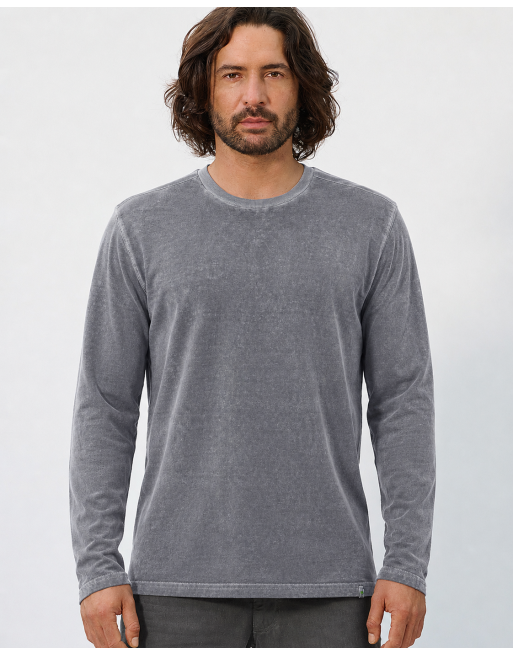 Langarmshirt im Used Look mit Wascheffekten Hanf/Biobaumwolle Normal Fit - shale [3174403ddc3ae980563171dd83af737e]