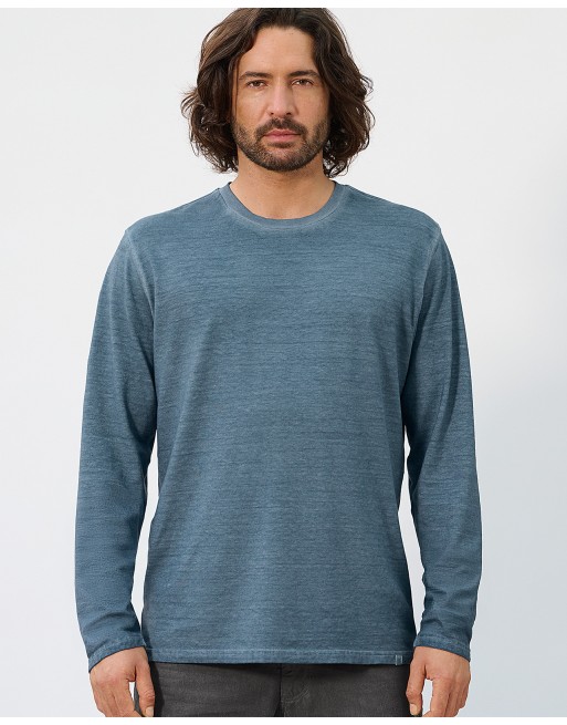 Langarmshirt im Used Look mit Wascheffekten Hanf/Biobaumwolle Normal Fit - dove [670f92289fb234eff8d145cff85cef28]