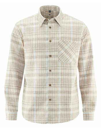 Kariertes Freizeithemd für Herren aus Hanf & Bio-Baumwolle – Casual Fit - nature [56c6a3378eaa48fcafe2105f798db714]