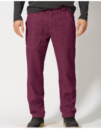Hose mit Pepita-Muster Herren aus Hanf/Biobaumwolle - wine [2bd3e5ae29f06af0b8d5cd57c045b342]