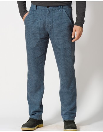 Hose mit Pepita-Muster Herren aus Hanf/Biobaumwolle - dove [a3e8abe2c81234b63761c1aa094c8551]