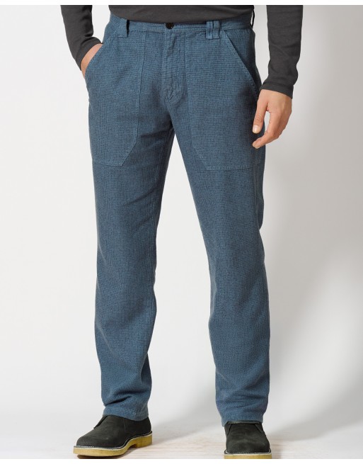 Hose mit Pepita-Muster Herren aus Hanf/Biobaumwolle - dove [a3e8abe2c81234b63761c1aa094c8551]