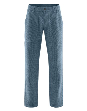 Hose mit Pepita-Muster Herren aus Hanf/Biobaumwolle - dove [a36faf88dc452c792620898760a93800]