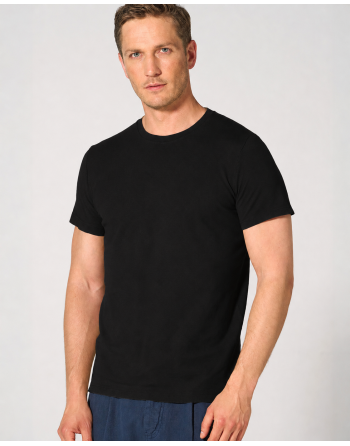 Slim fit T-Shirt Hanf/Biobaumwolle Herren - black [07b0ab2eb4ad13483db2f9b85b65617f]