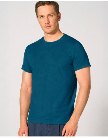 Slim fit T-Shirt Hanf/Biobaumwolle Herren - sea [5d8e00e9d431ae73f47823bf21616368]