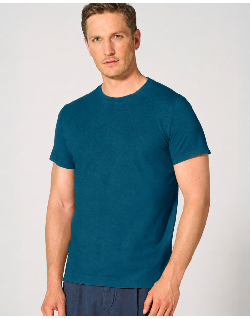Slim fit T-Shirt Hanf/Biobaumwolle Herren - sea [5d8e00e9d431ae73f47823bf21616368]