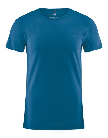 Slim fit T-Shirt Hanf/Biobaumwolle Herren - sea [777ca2a1f435ad39c8aae507c4305483]
