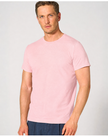 Slim fit T-Shirt Hanf/Biobaumwolle Herren - rose [801c352534f7588f8d9f570a234585d3]