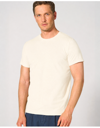 Slim fit T-Shirt Hanf/Biobaumwolle Herren - offwhite [3de0277d15a2346116dfb47d3d708a95]
