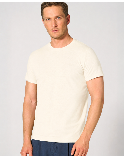 Slim fit T-Shirt Hanf/Biobaumwolle Herren - offwhite [3de0277d15a2346116dfb47d3d708a95]