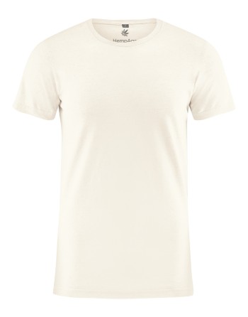 Slim fit T-Shirt Hanf/Biobaumwolle Herren - offwhite [0135b10d50dc70d253d237371bb1ea2b]