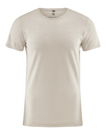 Slim fit T-Shirt Hanf/Biobaumwolle Herren - distel [a7385ce04fd44c79049721e3dd832ba8]