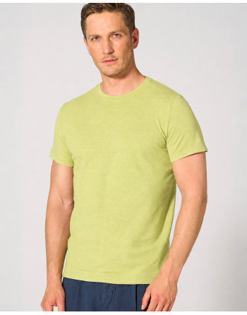 Slim fit T-Shirt Hanf/Biobaumwolle Herren - lind [1340d19ead99d0d215b0a4d060197786]