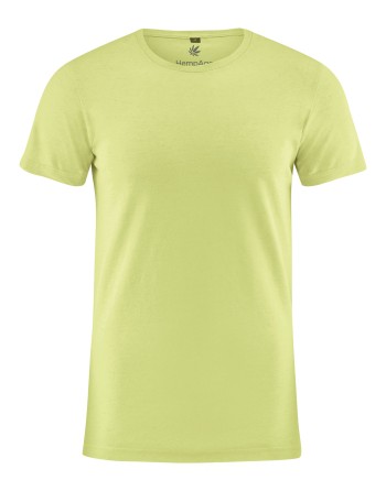 Slim fit T-Shirt Hanf/Biobaumwolle Herren - lind [66936ed71101cea79c2f6c0deb58305b]