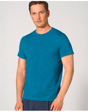Slim fit T-Shirt Hanf/Biobaumwolle Herren - azure [66e84f4cfe11d78065c6f3849dce9fd8]