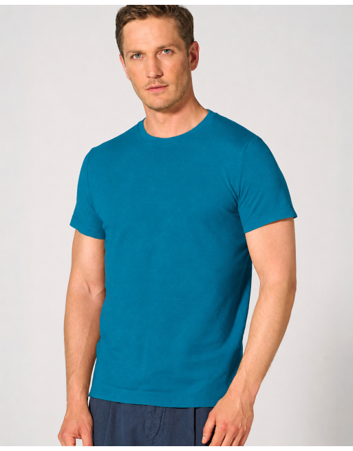 Slim fit T-Shirt Hanf/Biobaumwolle Herren - azure [66e84f4cfe11d78065c6f3849dce9fd8]