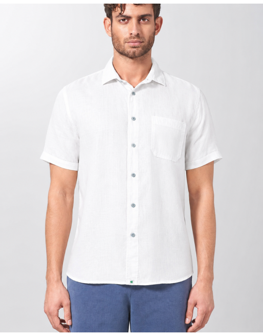 100% Hanf Kurzarmhemd Normal Fit - white [28f15e2546e2a24bf6f3b9f1ecb1c960]