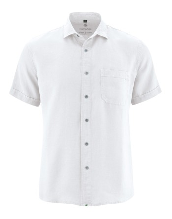 100% Hanf Kurzarmhemd Normal Fit - white [a982b4e22c6dac6cc680a71aaa15f412]