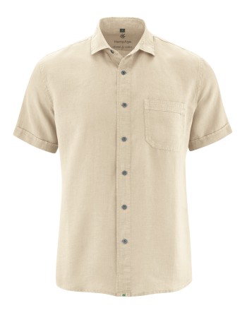100% Hanf Kurzarmhemd Normal Fit - gobi [2f9e7fc7f5c2416a4464e5afe4dd5661]