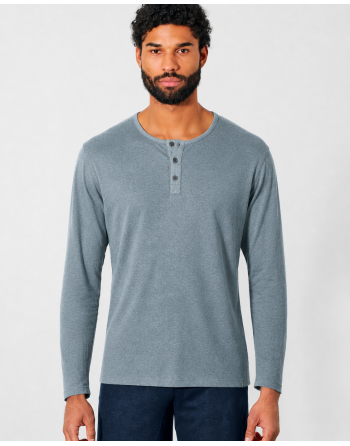 Angerautes Langarm-Henley Hanf/Biobaumwolle Normal Fit - titan [fd2cd78edbd8cea2392cc2aa54a75fcb]