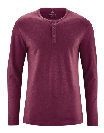 Angerautes Langarm-Henley Hanf/Biobaumwolle Normal Fit - nature [8368fdb4d2f09374c07437de1d6a4c7a]