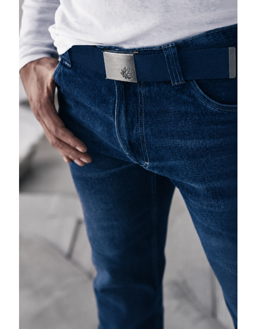 Verstellbarer Gürtel aus Hanf/Biobaumwolle - One Size - navy [933c507a884a1fc9e99b217e192b9837]