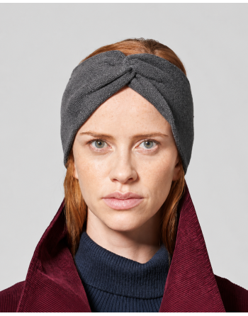Wärmendes Stirnband recycled aus Hanf/Biobaumwolle Unisex - anthrazit [6c7ef27a9a906a4d9f8fe67a96900f65]